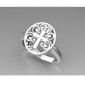 ❤️ LIFE ON THE CROSS STERLING SILVER RING